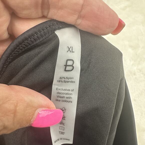 BMJL Women's Black High Waisted 2-Piece Set Sporty Swimsuits Padded Size XL NEW - Picture 8 of 8